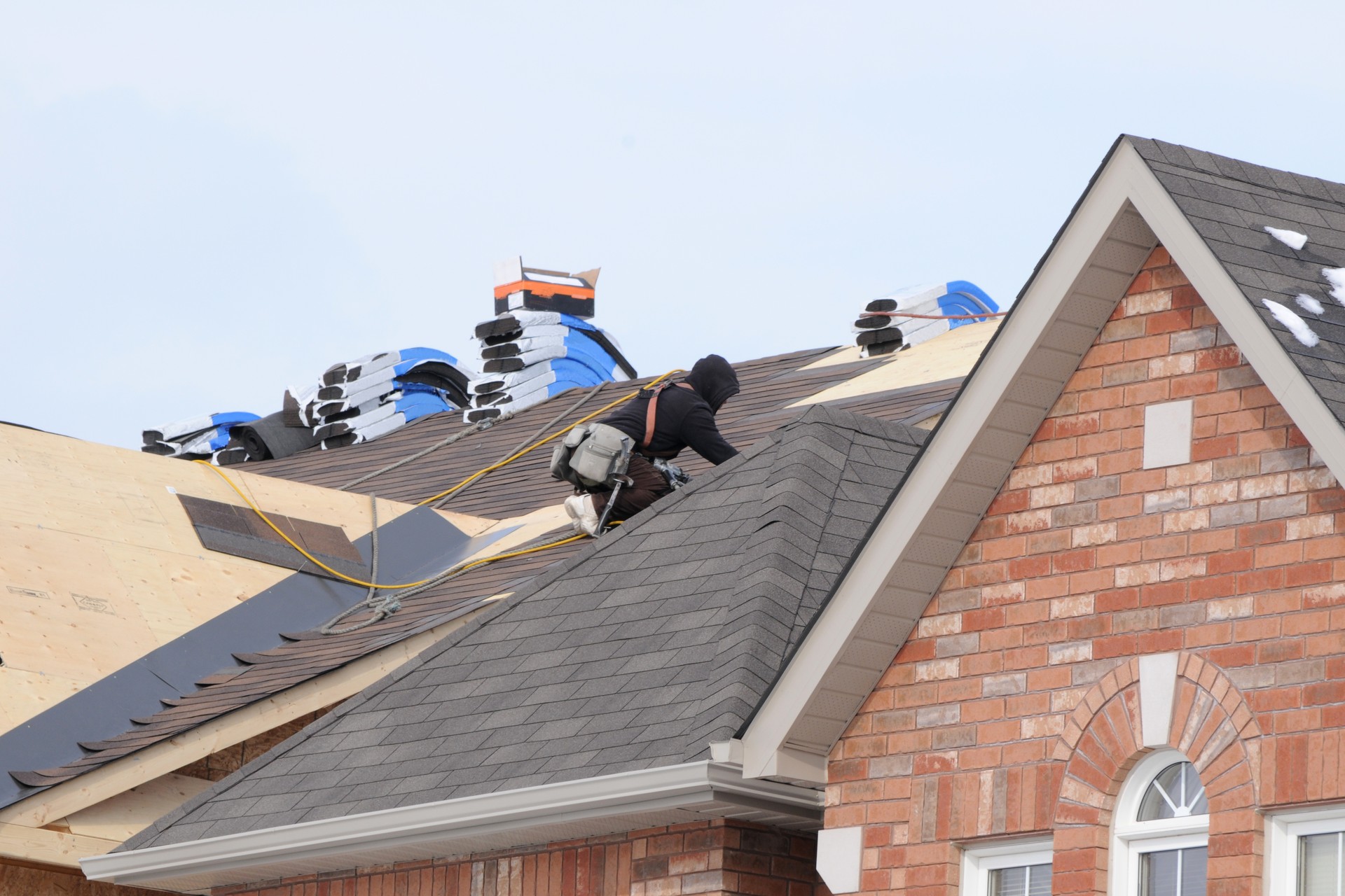 Roofer On The Job